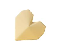 DSWZLQDXB Poignées de Placard En forme de cœur Chambre d'enfant Poignee de Meuble Cuivre pur Poignet de Profilés en Laiton Boutons de garde-robe D'armoire Porte Tirettes Tiroir (Light yellow)