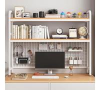 DSXH Étagère de bureau 3 niveaux – Présentoir de rangement polyvalent – Blanc 135 cm