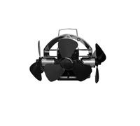 DSXPZBGED Ventilateur De Cheminée Rotatif À 360 °, Pales 3/4, Alimenté Par La Chaleur, Brûleur À Bois, Ventilateur Écologique, Silencieux Et Efficace, Distribution De Chaleur(3 leaves)