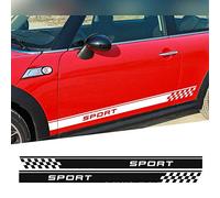 DSYCAR 1Pair Voiture côté Autocollant Sill Sport Porte Autocollants latéraux Autocollants Vinyle Porte latérale Autocollants pour Mini Cooper Un Countryman R60 Paceman R61 F55 F56 R56 R50 R53 (Noir)