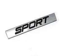 DSYCAR 3D Métal Voiture Décoration Métal Adhésif SPORTS Voiture Camion Badge Emblème Autocollant Universel Voitures Moto Vélo Style Accessoires Décoratifs (Argent-Noir)