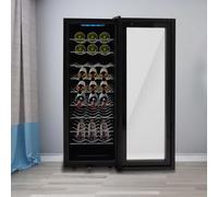 DSYOGX - Cave à vin à 9 étagères, réfrigérateur à vin autonome de 76 l, réfrigérateur à vin, pour stockage du vin dans les salons, les bureaux, les cuisines, les bars, 50,5 x 34,5 x 98,5 cm