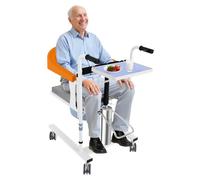 DSYOGX Fauteuil roulant hydraulique pour patient, machine de transfert hydraulique, roues en TPE avec freins permettant le dossier à 180°, pour personnes âgées, femmes enceintes, personnes
