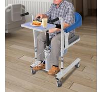 DSYOGX - Fauteuil roulant hydraulique pour patient, siège divisé à 180°, fauteuil de transfert hydraulique pour la maison, pour les personnes âgées, les femmes enceintes, les personnes, jusqu'à 100 kg