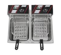 DSYOGX Friteuse à Double Réservoir, 12L En acier Inoxydable Friteuse, Double zone Froide Friteuse, Avec Contrôle de la Température, Pour Restaurants, Cafés