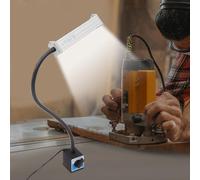 DSYOGX Lampe de machine CNC 220 V 10 W avec socle magnétique à 360 ° - Lampe de travail magnétique LED IP67 étanche pour couture, CNC, machines-outils, bancs