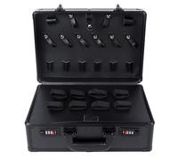 DSYOGX Mallette de transport portable, Valise de Coiffure, Etui de Transport et Mallette de Rangement pour Coiffeur, Noir, Moderne
