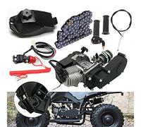 DSYOGX Moteur complet à 2 temps, 49 cm³, monocylindre complet pour pocket bike, mini dirt, VTT ou scooter 49 cc 2 temps