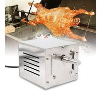 DSYOGX Moteur de rôtisserie pour barbecue - 25 W - En acier inoxydable - Pour gyroscope - 60 kg - 2,5 tr/min - Moteur à broche - Argenté