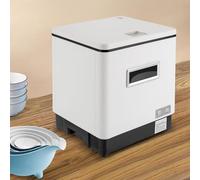 DSYOGX Petit lave-vaisselle de table, 800 W, avec seringue rotative à 360°, pour 6 couverts, consommation d'eau maximale : 12 l