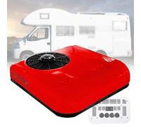 DSYYNAY Climatiseur de toit pour camping-car, 12 V/24 V DC, unité de climatisation pour camion, van, camping-car, bus, ambulance, balayeuse de voiture, tourisme - Fonction de refroidissement(Red,12V)