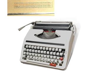 DSYYNAY Machine à Écrire Vintage Créative, Machine à Écrire Manuel Rétro Antique, Écrire Des Romans Partout, Écriture Libre, Écriture Créative, Artisanat,Black(Argent)