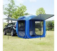 DSYYNAY Tente de camping pour voiture avec auvent - Tente automatique d'extension arrière pour SUV de grand espace, tente de coffre de camionnette, tente de hayon arrière avec revêtement