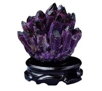 DSZUJTYROP 1pc Raw Amethyst Quartz Crystal Cluster Stones Point Geode Cave Home Decoration Crystals,510~600g