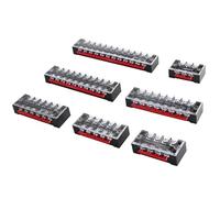 DSZUJTYROP 1pcs 25A 600V Dual Row Strip Electrical Screw Terminal Block Fence Screw Ribbon Wire Connector 3/4/5/6/8/10/12 Position(3P 25A)
