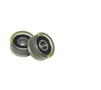 DSZUJTYROP 1pcs 6x20.5x8.5 mm PU Coated Rollers with 606 Bearing PU60620.5-8.5 OD 20 mm Air Conditioning Replacement Wheels (PU69619-5 6x19x5mm)