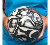 DSZUJTYROP Decorative Ornaments Shell Jasper Thousand Eye Stone Crystal Ball (Size : 1500-1600g)