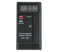 DT-1130 Détecteur de rayonnement électromagnétique de champ électromagnétique 50 Hz - 2000 MHz - Portable - Avec alarme son/lumière et écran LCD pour test d'appareils ménagers et de bureau