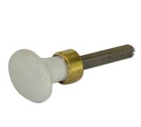 DT 2000 150143 Bouton de condamnation ovale porcelaine Blanc