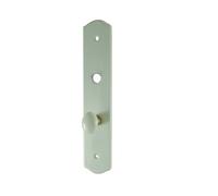 DT 2000 150146 Plaque simple porcelaine + bouton ovale Blanc condamnation
