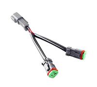 DT Adaptateur répartiteur connecteur 2 vers 1 pour lampes de travail LED conçu pour supporter un double fonctionnement d'éclairage à partir d'une source d'alimentation avec design compact (1 pièce)