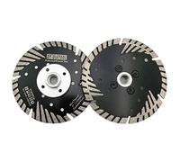 DT-DIATOOL Disque à Tronçonner Diamante 2 Pièces 125 mm x M14 Turbo Lame de Scie avec Dents de Protection pour Couper Meuler Béton Marbre Granit