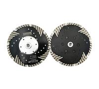 DT-DIATOOL Disque à Tronçonner Diamante 2 Pièces 180 mm x M14 Turbo Lame de Scie avec Dents de Protection pour Couper Meuler Béton Marbre Granit