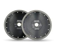 DT-DIATOOL Disque à Tronçonner Diamante 2 Pièces 200 mm x 25,4 mm/22,23 mm/16mm Lame de Scie avec X Maille Turbo pour Porcelaine Tuile Marbre Céramique Granit