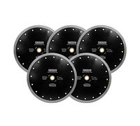 DT-DIATOOL Disque à Tronçonner Diamante 5 Pièces 230 mm x 22,23 mm/16 mm Lame de Scie avec Maille Turbo pour Porcelaine Tuile Marbre Céramique Granit