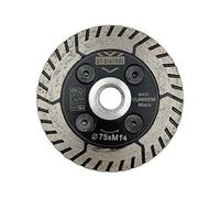 DT-DIATOOL Disque à Tronçonner Diamante 75 mm x M14 Lame de Scie Double Face pour Couper Meulage Béton Granit Marbre Pierre