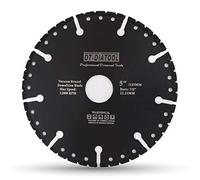 DT-DIATOOL Disque Diamant 125 x 22,23 mm Lame de scie Polyvalente pour Béton Armé Métal Alu Fer PVC Tous les Matériaux Durs