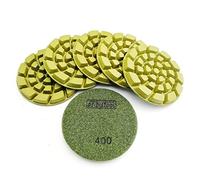 DT-DIATOOL Disque Diamant de Polissage 100mm 6 Pièces #400 Sec/Humide pour Béton Ciment Terrazzo Étage