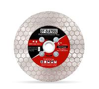 DT-DIATOOL Disque Diamanté pour Carrelage 125mm avec Bride pour Porcelaine Céramique Marbre Granit Pierre Artificielle Quartz - Double Face Lame de Scie Diamantée avec Motif Hexagonal
