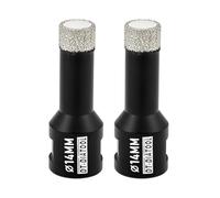 DT-DIATOOL Foret Diamant 2PCS 14mm Scie Cloche pour Forage à Sec Carrelage Porcelaine Marbre Céramique Granit