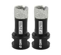 DT-DIATOOL Foret Diamant 2PCS 20mm Scie Cloche pour Forage à Sec Carrelage Porcelaine Marbre Céramique Granit