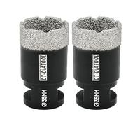 DT-DIATOOL Foret Diamant 2PCS 35mm Scie Cloche pour Forage à Sec Carrelage Porcelaine Marbre Céramique Granit