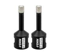 DT-DIATOOL Foret Diamant 2PCS 8mm Scie Cloche pour Forage à Sec Carrelage Porcelaine Marbre Céramique Granit