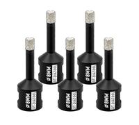 DT-DIATOOL Foret Diamant 5PCS 10mm Scie Cloche pour Forage à Sec Carrelage Porcelaine Marbre Céramique Granit