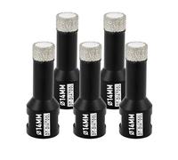 DT-DIATOOL Foret Diamant 5PCS 14mm Scie Cloche pour Forage à Sec Carrelage Porcelaine Marbre Céramique Granit