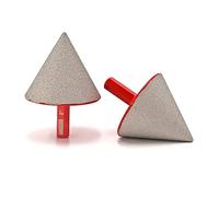 DT-DIATOOL Lot de 2 forets diamantés chanfreinés - Foret diamanté de 50 mm avec tige hexagonale pour agrandir et façonner les trous existants dans les carreaux de granit marbre-porcelaine