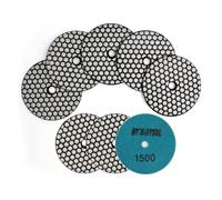DT-DIATOOL Lot de 8 tampons de polissage diamant sec de 10,2 cm pour granit, marbre, pierre de quartz, grain 1500