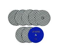 DT-DIATOOL Lot de 8 tampons de polissage diamant sec de 10,2 cm pour granit, marbre, quartz, pierre de comptoir, grain 50