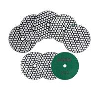 DT-DIATOOL Lot de 8 tampons de polissage diamant sec de 10,2 cm pour granit, marbre, quartz, pierre de comptoir, grain 800