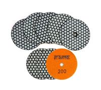 DT-DIATOOL Sec Disque Diamant de Polissage 100mm 8 Pièces #200 pour Céramique Marbre Granit