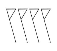 DT IRONCRAFT Lot de 4 pieds en forme de P - Pieds de table en métal noir - Pour table console, bureau et meubles de bricolage - Alternative aux pieds en épingle à cheveux