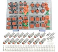 DT Lot de 200 connecteurs Deutsch de 16 kits de connecteurs DT 2 3 4 6 broches, connecteurs électriques étanches IP67 avec 60 paires de contacts estampés taille 16 pour voiture, camion, bateau (DT 2 3
