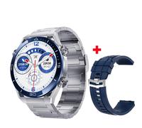 Dt-Montre Connectée Ultra Mate Ip68,Écran Hd 454x454,Boussole D'appel Bluetooth,Piste De Route Gps,Ndavid,Ecg 100 +,Bracelet De Sport - Type Metal Silver Blue