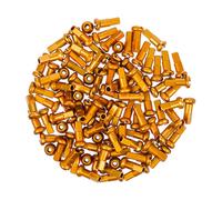 DT Swiss Écrous en Aluminium 2,0 mm - 100 pièces jaune 12 mm