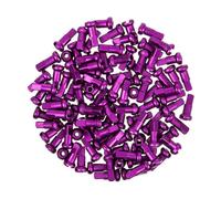 DT Swiss Écrous en Aluminium 2,0 mm - 100 pièces violet 12 mm