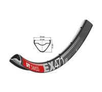 DT Swiss EX 471 Fahrrad Felge Schwarz 584-25 (27,5´´) Disc Noir Taille unique